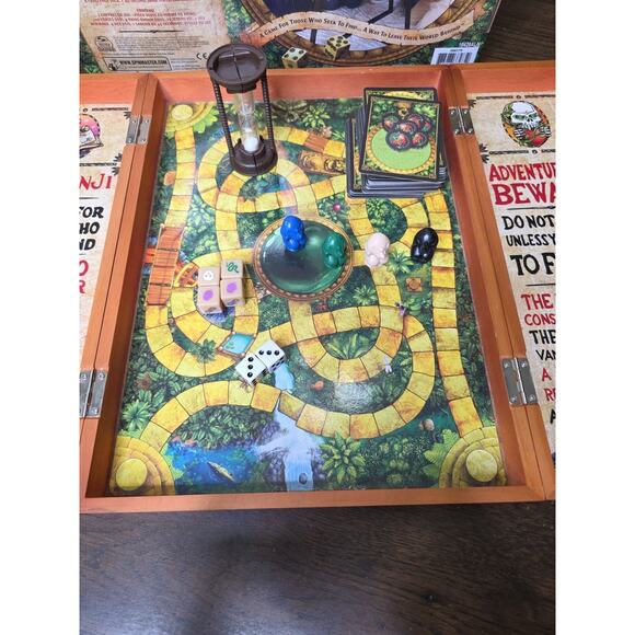 Jumanji the Game Real Wooden Box Edition of the Classic Adventure Board Game - Picture 5 of 16